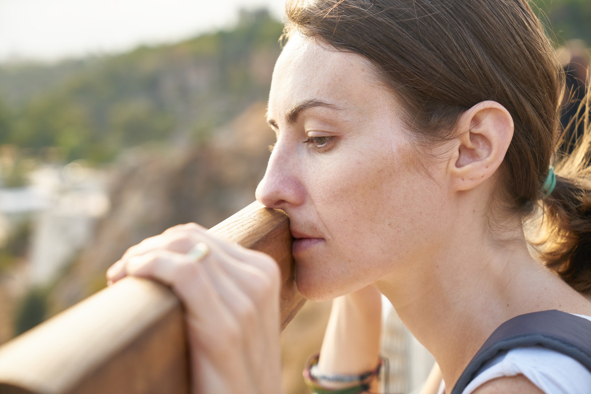 woman looking depressed