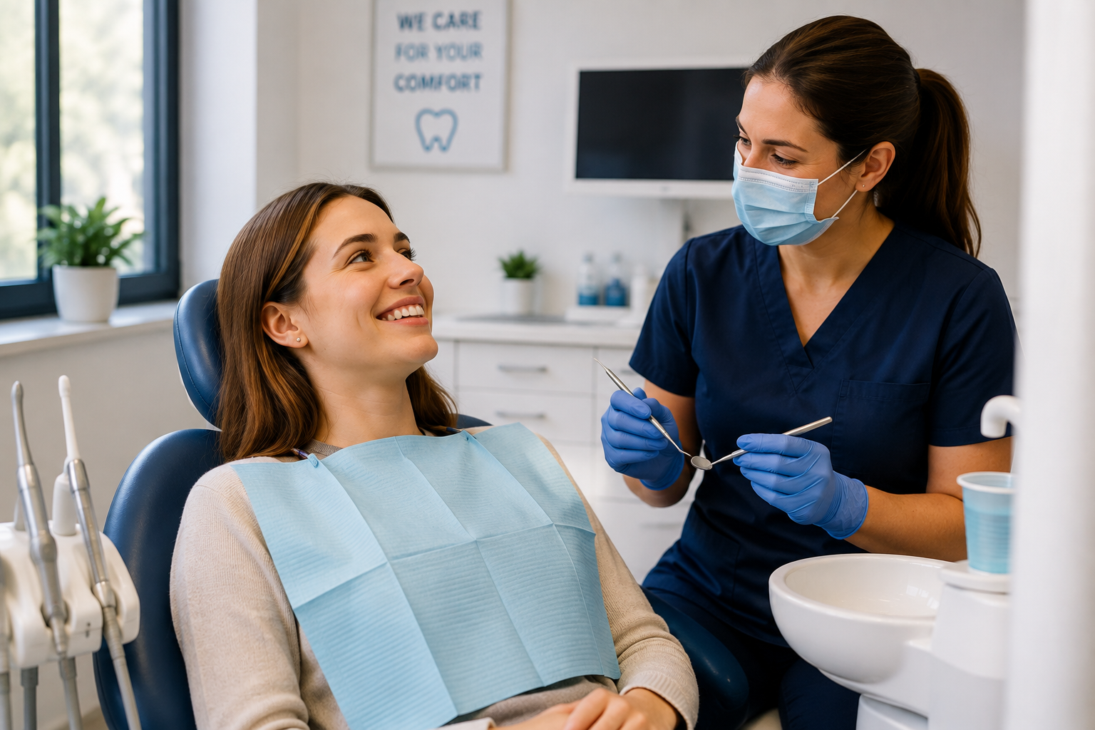 woman at the dentist